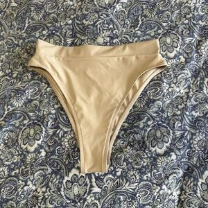 TAN LINES by Sivan Ayla - High Wasted Beige Swim Bottoms